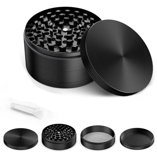 2.5" (63mm) 4-Layer Metal Herb Grinder — Zinc Alloy Tobacco & Spice Crusher for Smoking Accessories
