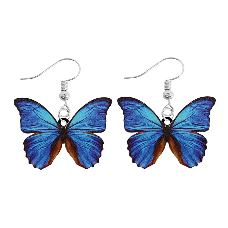 Cute Animal Acrylic Drop Earrings - Funny Custom Jewelry Gifts for Women & Girls with Rabbit, Parrot, Frog & Butterfly Designs