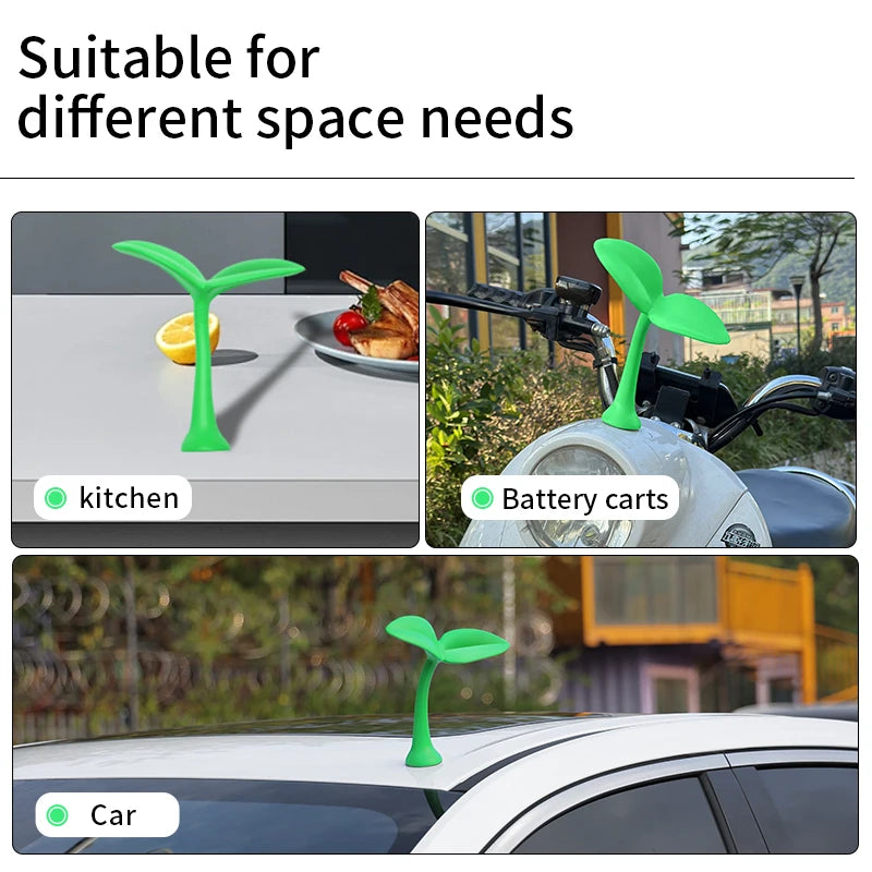 3D Car Roof Ornaments - Cute Bean Sprout Flower Bud Tentacle Exterior Decorative Stickers