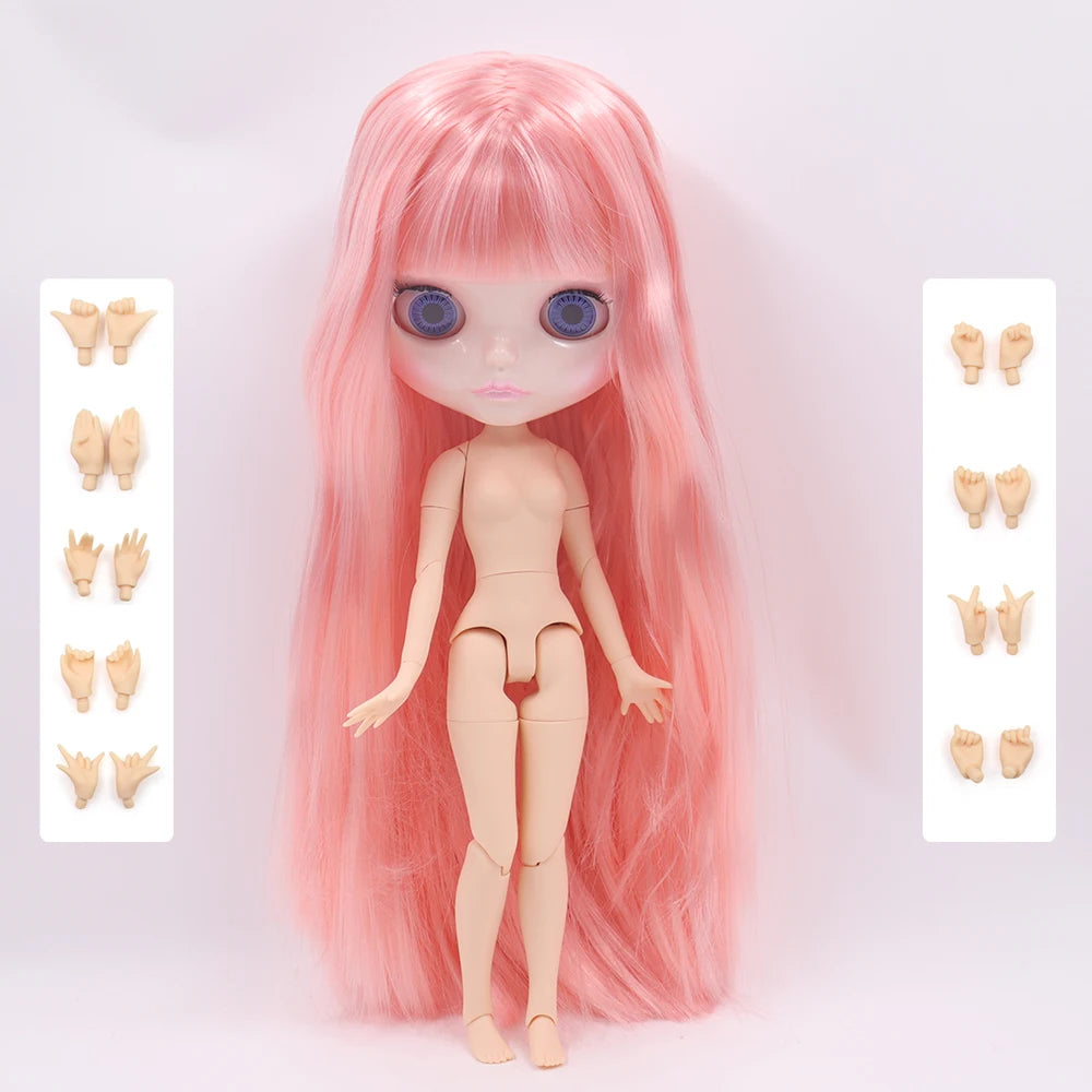 ICY DBS Blythe Doll 1/6 Joint Body 30cm BJD – Shiny Face with Extra Hands, DIY Fashion Doll Gift