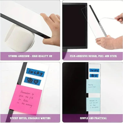 Computer Monitor Memo Board — Office & Home Desk Accessories, Note Clip for Messages and Organization