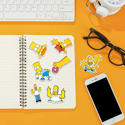 Cartoon Waterproof Stickers – 50/100-Piece Decorative Graffiti Decals for Luggage, Skateboards & Laptops