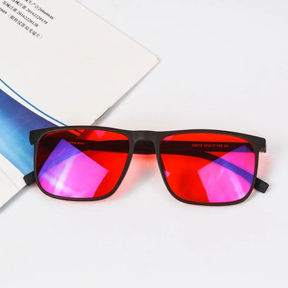 SHINU Blue Light Blocking Glasses – Red Lens Anti-Glare Eyewear for Men to Reduce Eye Strain