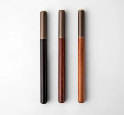 Luxury Retro Wood and Bronze Fountain Pen - 0.5mm Calligraphy Ink Pen for Business, Art, and School, Ideal Student Stationery Gift
