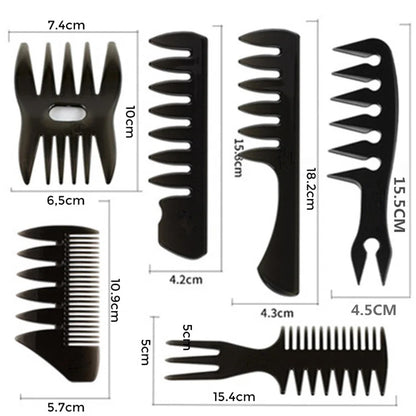 Men's Professional Wide Tooth Hair Comb & Brush – Barber-Grade Hair Styling Tool for Men