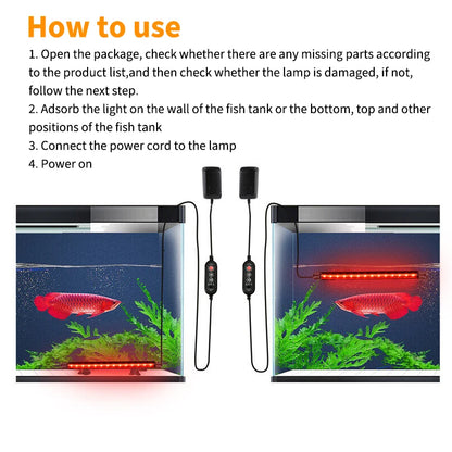 21 LED Aquarium Light with Remote Control - RGB Diving Lamp for Fish Tanks & Plant Growth - EU Plug