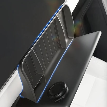 Tesla Model 3 & Y Rear Screen Storage Box – Hidden TPE Organizer Tray & Tissue Box for Interior Accessories