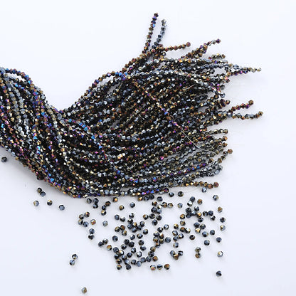 3/4mm Crystal Bicone Glass Beads - White Loose Faceted Beads for DIY Bracelets, Earrings & Jewelry Making