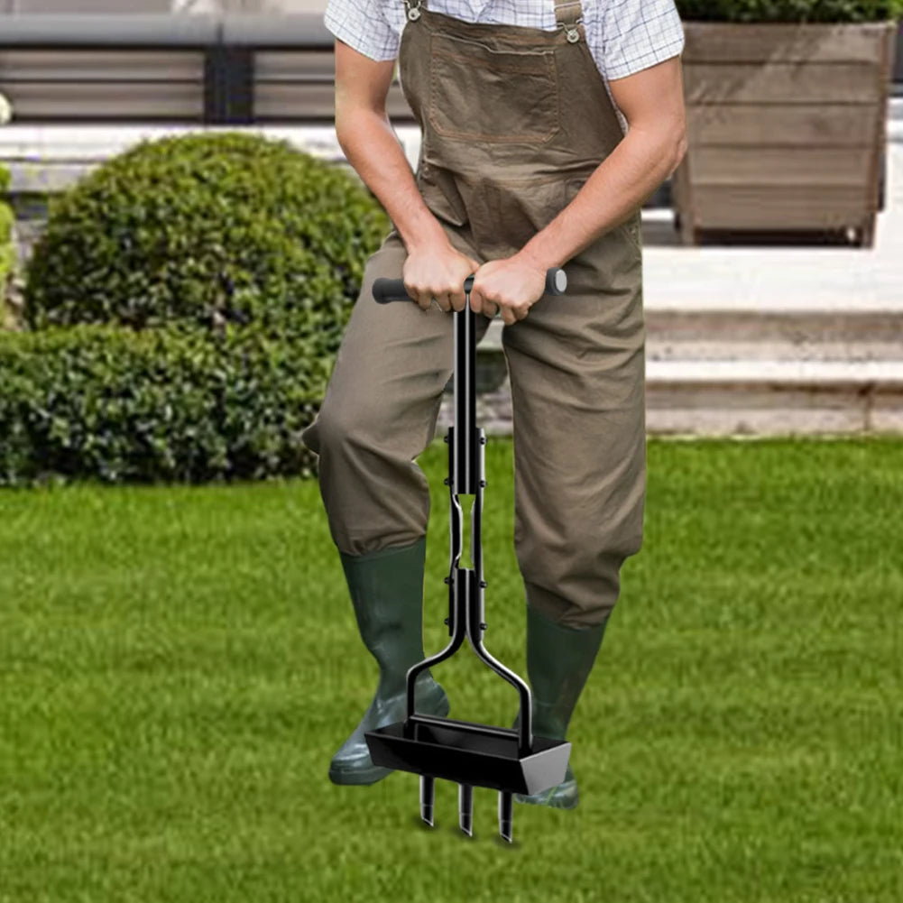 Manual Lawn Aerator Corer Tool - Plug Aerator with Cleaning Tool for Grass, Garden & Yard Care