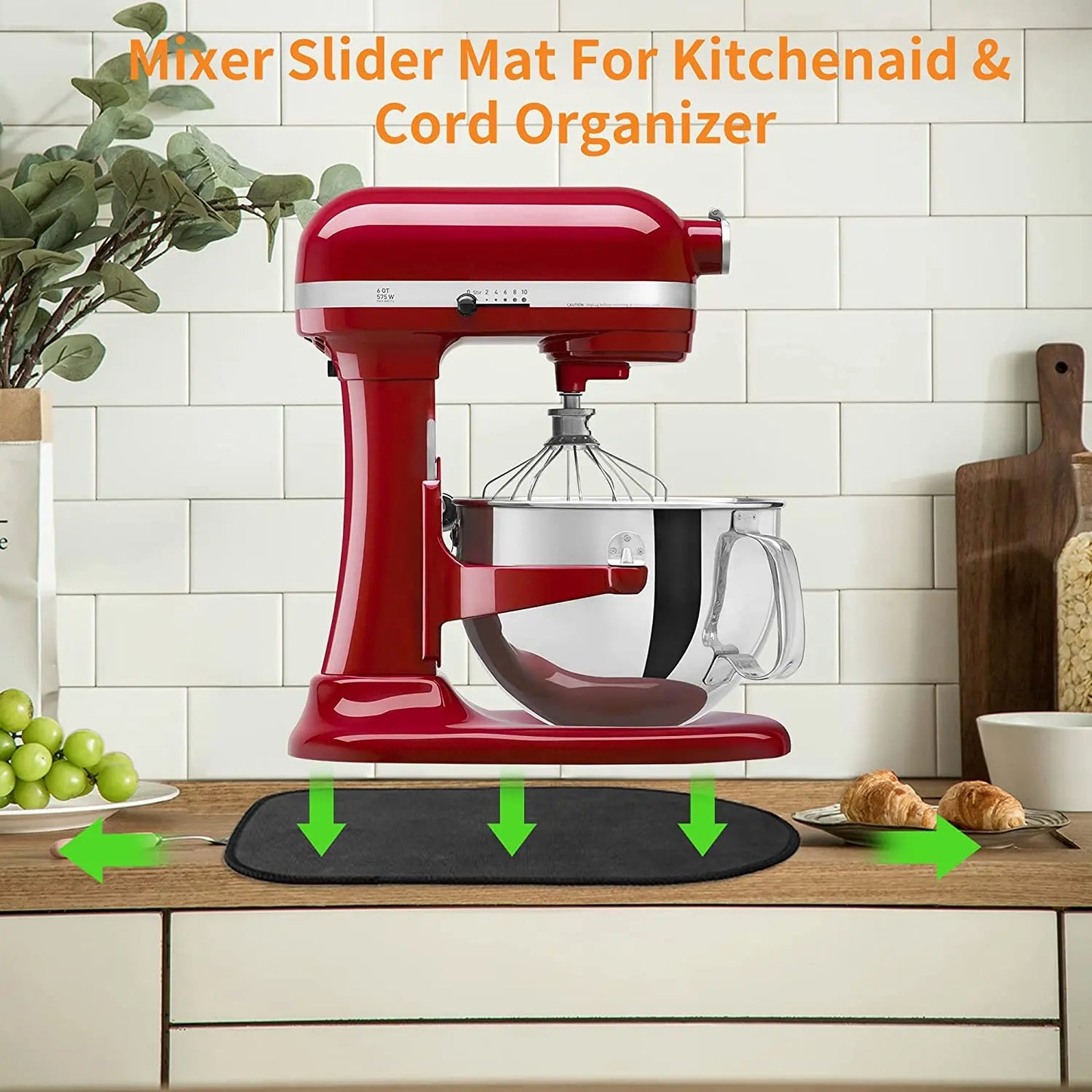 Sliding Mat for KitchenAid Mixer - Mover Slider Pad for Stand Mixers, Compatible Kitchen Appliance Accessory