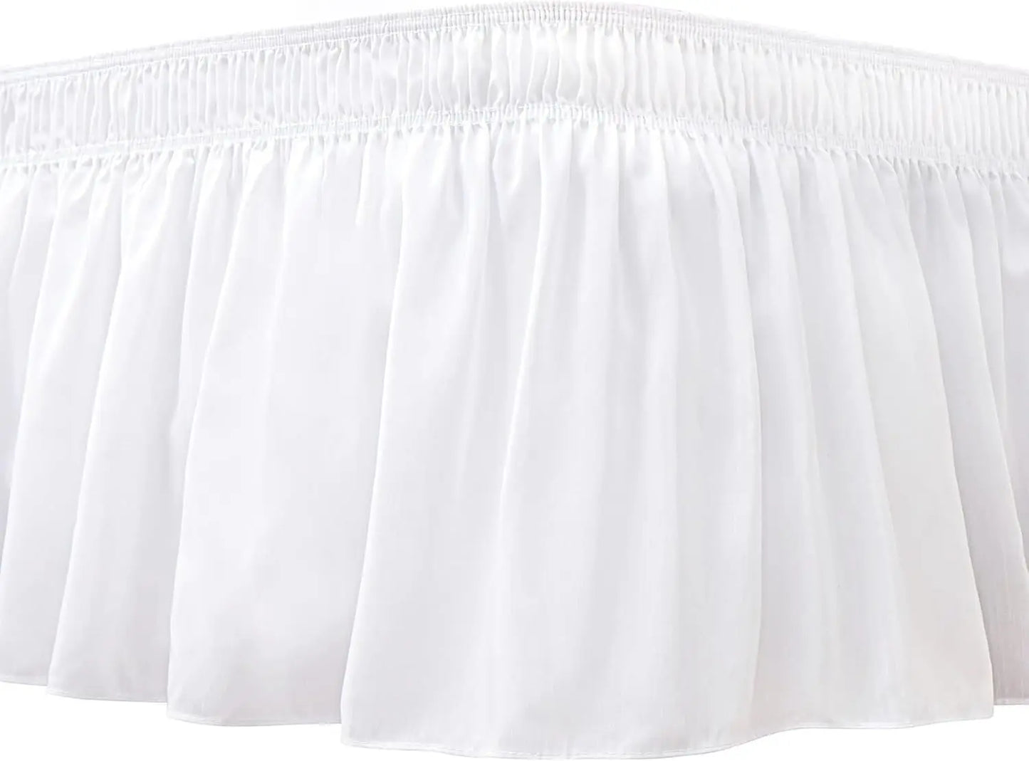 Ruffled Microfiber Bed Skirt – Wrinkle-Free Easy Care Bedding with Drop Length – White, Black & Grey Dorm Room Bed Skirt for Stylish Bedroom Decor