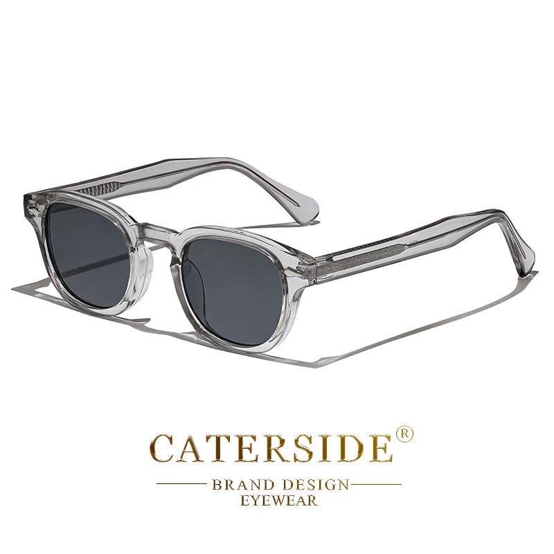 CATERSIDE Retro Round Sunglasses — Luxury Punk Pin Temple Shades for Men & Women, Sports, Leisure & Party UV400 Eyewear