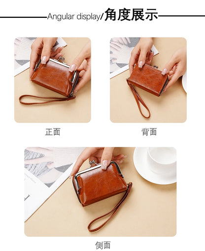 Lonny 4-Inch Zip-Up Card Holder – Women’s Buckle Coin Purse Clutch, Cross-Border Supply