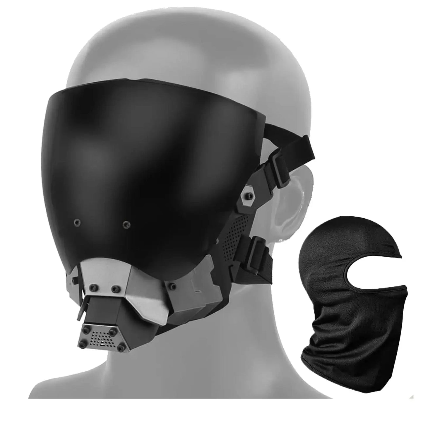 JAUPTO Cyberpunk Mask Cosplay – Cool Techwear Mask for Halloween, Party & Music Festival Decorations