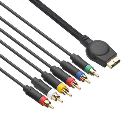 Sony PlayStation PS1/PS2/PS3 AV Cable 1.8M – Gold Plated YPbPr RCA Audio Video Cord for Game Console Connection