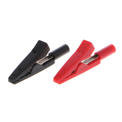 2Pcs Insulated Alligator Clips - 2mm Banana Female Adapter Test Leads for Multimeter and Battery Testing
