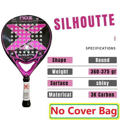 NOX Padel Tennis Racket - Carbon Fiber Diamond-Shaped EVA Sports Racquet