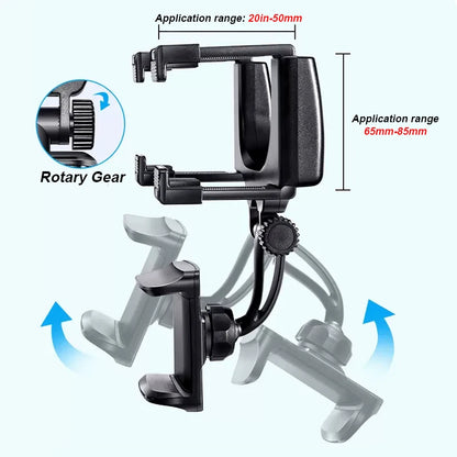 SEAMETAL Rearview Mirror Phone Holder - Adjustable Rotating Car Mount for Stable Smartphone Navigation
