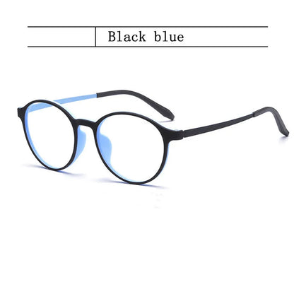 Ultra-Light Retro Round Glasses Frame for Men & Women, TR90 Titanium Fashion Eyewear for Daily Office & Everyday Wear