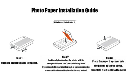 Original Xiaomi ZINK Pocket Printer Paper — 50 Self-Adhesive 3-Inch Sheets for Xiaomi Mini Photo Printer