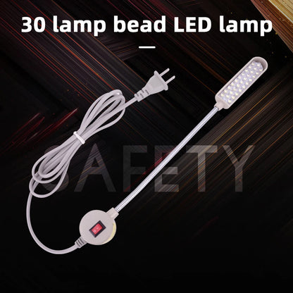 30 LED Industrial Sewing Machine Light - 360° Flexible Gooseneck Work Lamp for Sewing & Clothing Machines