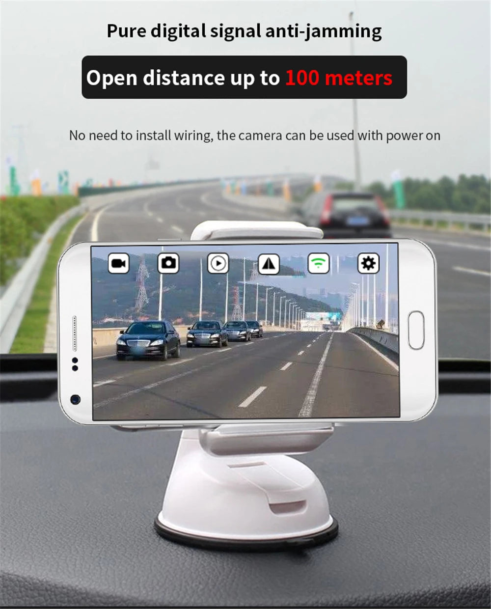 Wireless Car Rear View Camera — HD 170° Waterproof Backup Camera for Android & iOS, 12V/24V