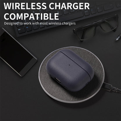 Leather Grain Case for AirPods Pro 2, AirPods 3 & 4 — Protective Cover for Apple Bluetooth Earphones