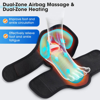 Wireless Air Compression Ankle Massager - Electric Heating, Vibration & Airbag Foot Massage for Muscle Relaxation