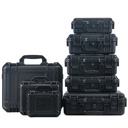 Waterproof Hard Tool Carry Case - Protective Storage Box with Pre-Cut Sponge Organizer for Equipment
