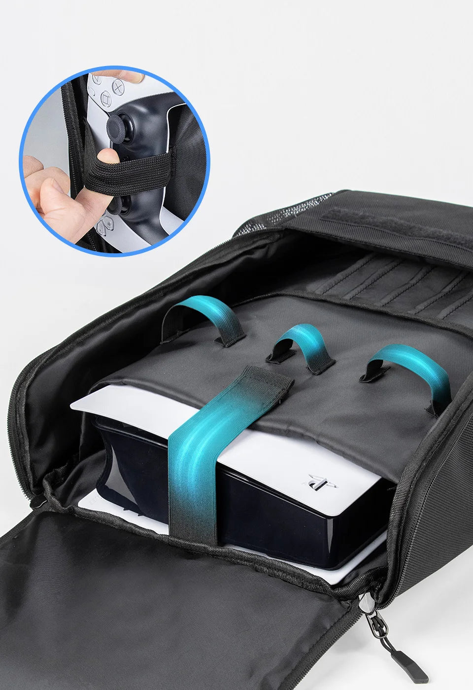 PS5 Pro & Slim Gaming Backpack — Large-Capacity Protective Travel Case for Console & Accessories