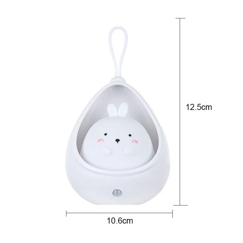 LED Night Light with Human Sensor – USB Rechargeable Sleep Lamp for Bedroom, Bedside, Corridor & Desktop Decoration
