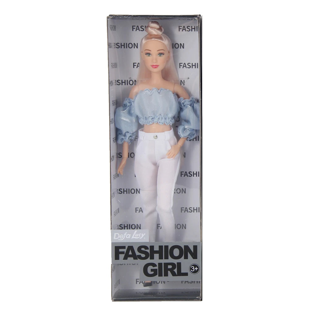 Original DEFA Lucy Fashion Doll – 1/6 Scale Beautiful Girl Doll with Clothes, New Gift
