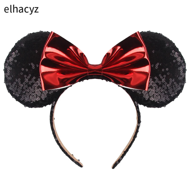 Big Classic Polka Dot Bow Minnie Mouse Ears Headband – Festival & Party Hairband for Women & Girls, Disney Trip Accessories