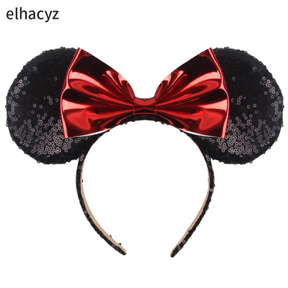 Big Classic Polka Dot Bow Minnie Mouse Ears Headband – Festival & Party Hairband for Women & Girls, Disney Trip Accessories