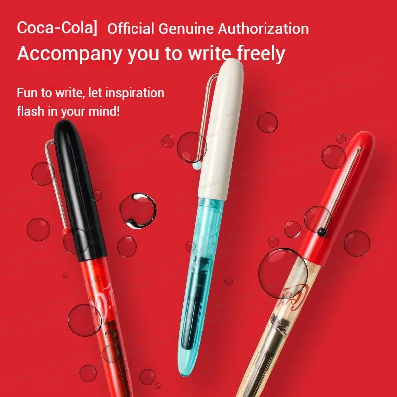 KACO Coca-Cola Retro Fountain Pen - EF Fine Point Ink Pen for Calligraphy, Writing & School Supplies