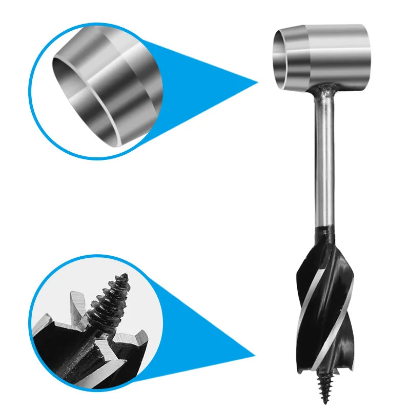Outdoor Survival Auger Drill Bits - Camping Bushcraft Manual Hole Maker Tool for Woodworking & Core Drilling