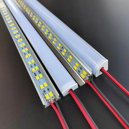 72LED Super Bright Light Bar - 50cm DC12V Aluminum Strip Lamp for Kitchen & Shelf Lighting