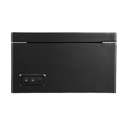 4+6 Slot Automatic Watch Winder – Leather & Wood Luxury Display Case with Pillow, Black/Brown