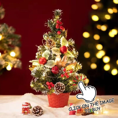 Mini Christmas Tree 20/30/40cm – Desktop Xmas Trees for Home Decor, Kids DIY Handicraft & New Year Gift