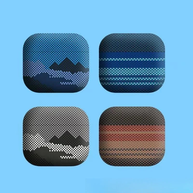 AirPods Carbon Fiber Case - Matte Anti-Drop Protective Cover for AirPods 1st 2nd 3rd 4th Gen Pro 2 Pro 3