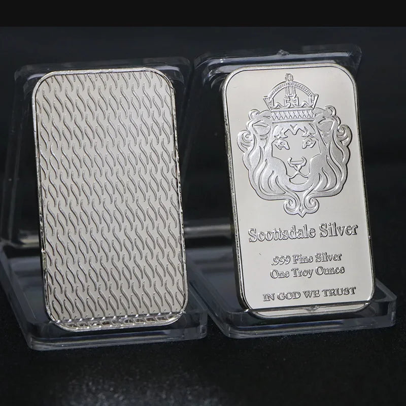 1 Troy Ounce Silver Bullion Bar Replica – Collectible Coins from Various Countries, Gift Copy