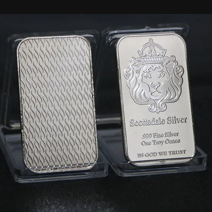 1 Troy Ounce Silver Bullion Bar Replica – Collectible Coins from Various Countries, Gift Copy