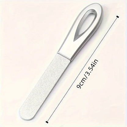 Stainless Steel Diamond Grit Nail File – Durable Hypoallergenic Nail Care Tool for Fingernails & Toenails, Ideal for Hard & Thick Nails