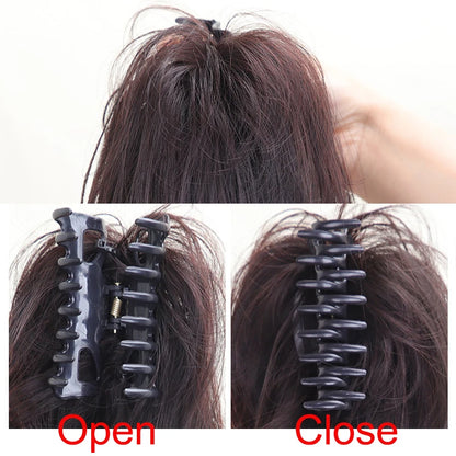 Synthetic 12-Inch Curly Claw Clip Ponytail – Short Ponytail Extensions for Women, Black Brown Blonde Hairpiece