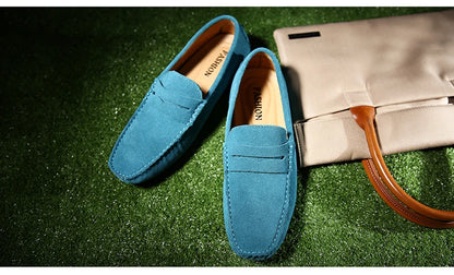 Men's High-Quality Leather Loafers – Casual Moccasins Slip-On Flats, Fashion Driving Shoes, Size 38-49