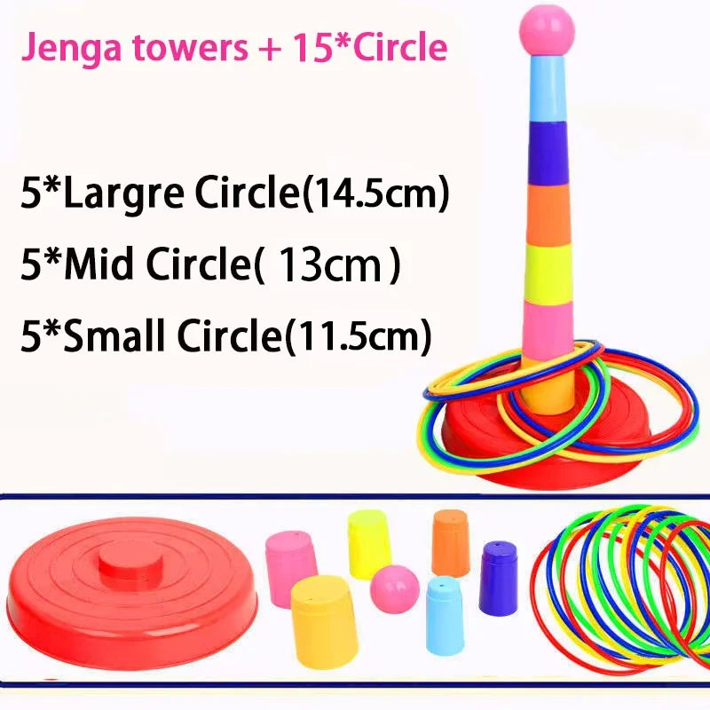 Children Throw Ring Stacking Game Toy – Interactive Indoor & Outdoor Parent-Child Circle Ferrule Layers Educational Fun Gift