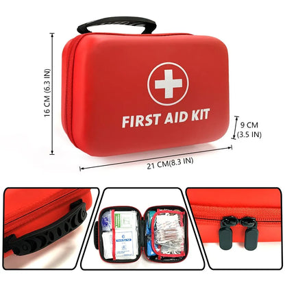 Waterproof PU First Aid Bag - Compact Empty Medical Kit for Outdoor Travel, Car, Home, and Camping Emergencies