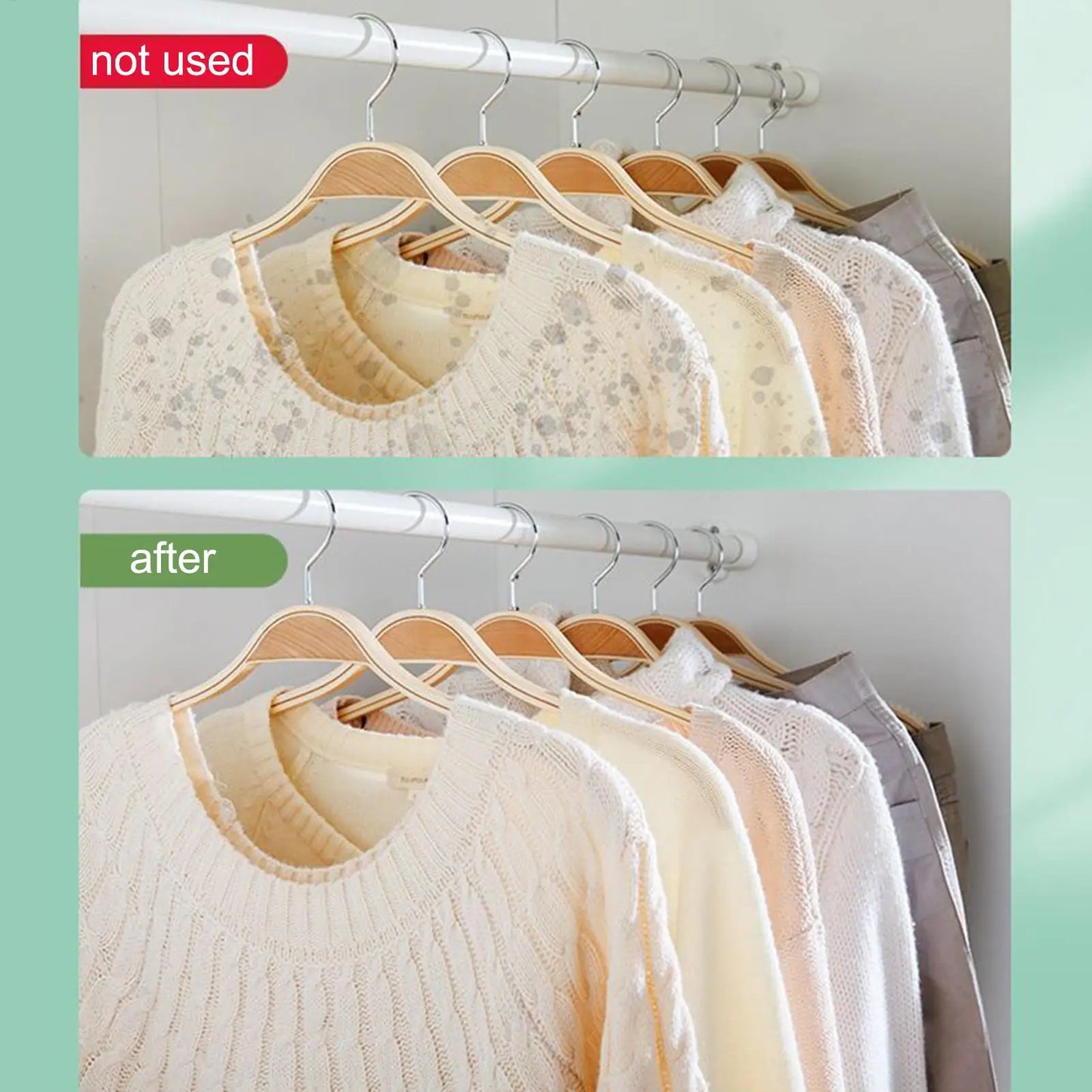 48pcs Closet Scent Bags – Camphor Insect Repellent & Moisture-Proof Wardrobe Deodorant Sachets