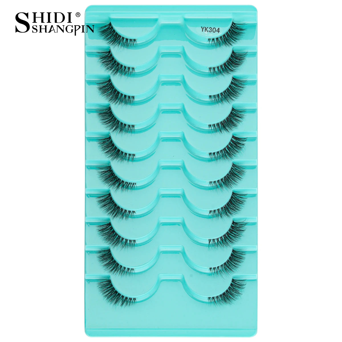 SHIDISHANGPIN 5/10 Pairs Cat Eye False Lashes – 3D Mink Half Lashes, Eyelash Extensions for Natural Makeup, Faux Cils Maquiagem