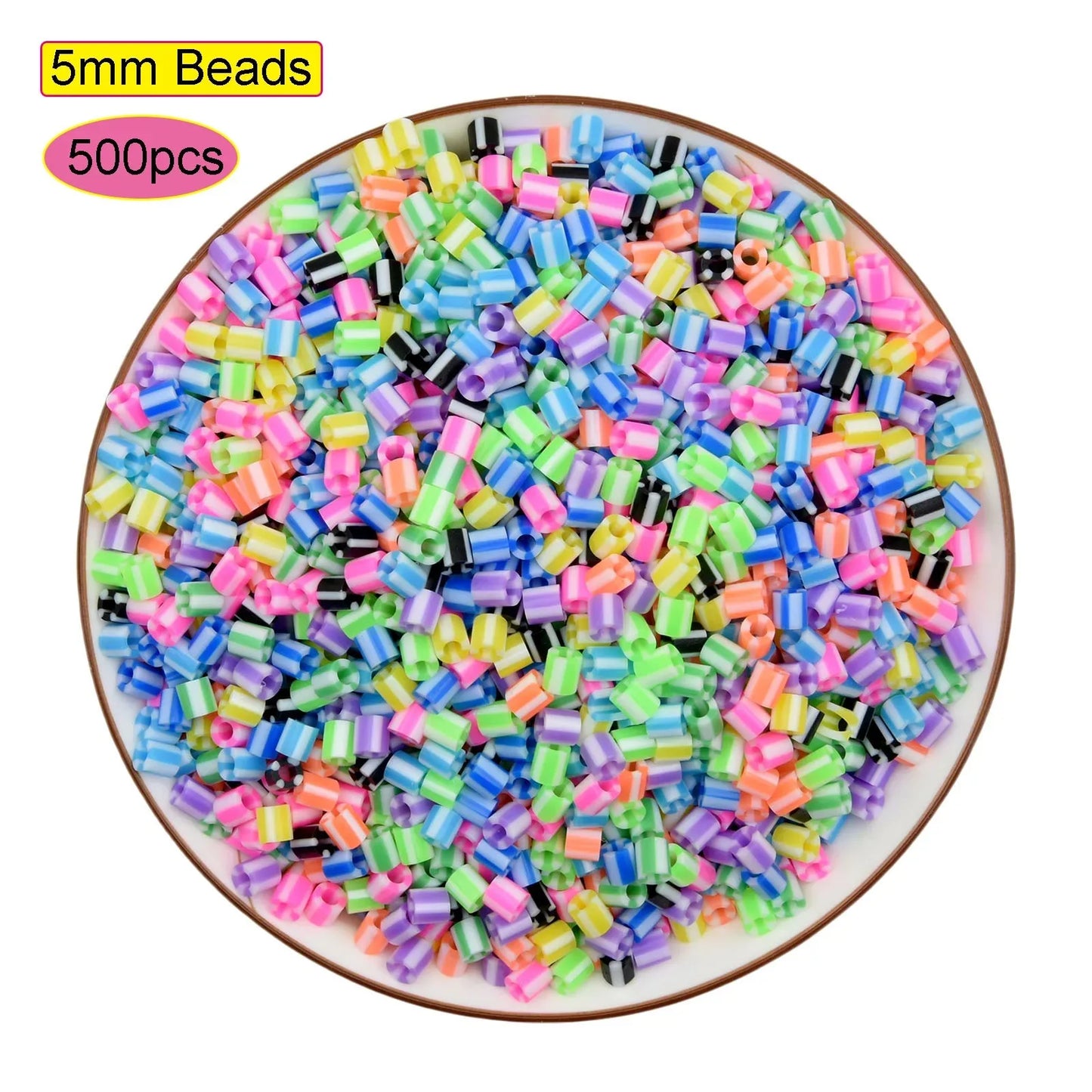 5mm Fuse Beads for Kids – Animal & Creative DIY Perler Hama Beads, Educational Pixel Puzzle, Iron Pegboard Mosaic Pattern Toy